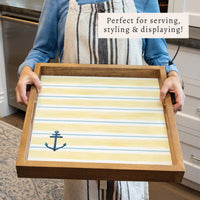 Anchor Stripe Serving Tray