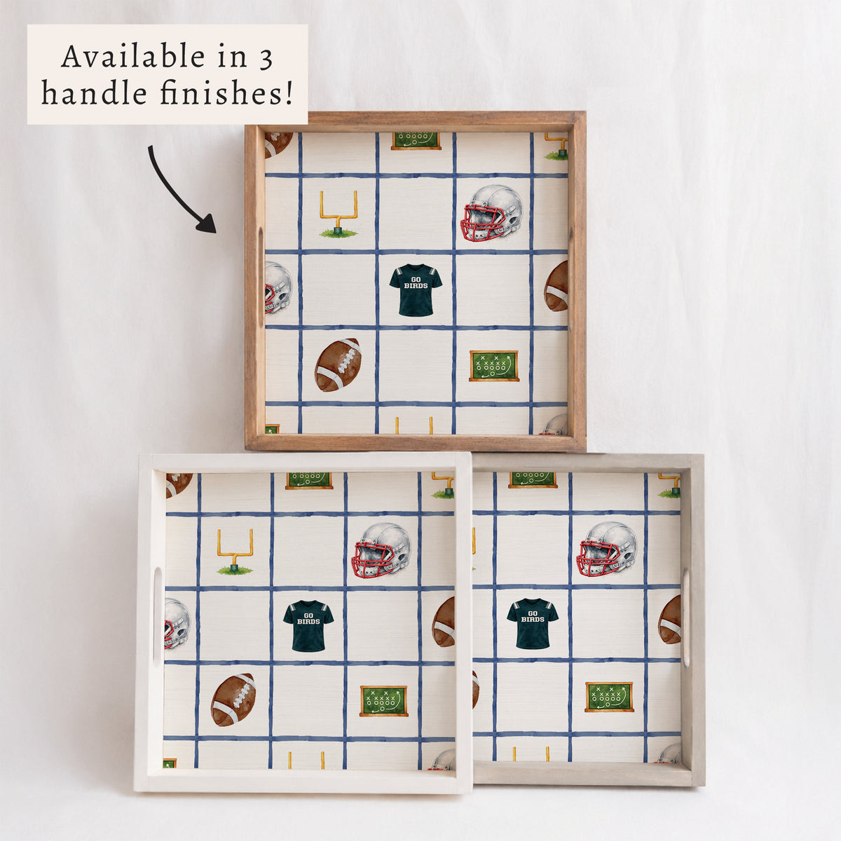 Birds Football Icons Serving Tray