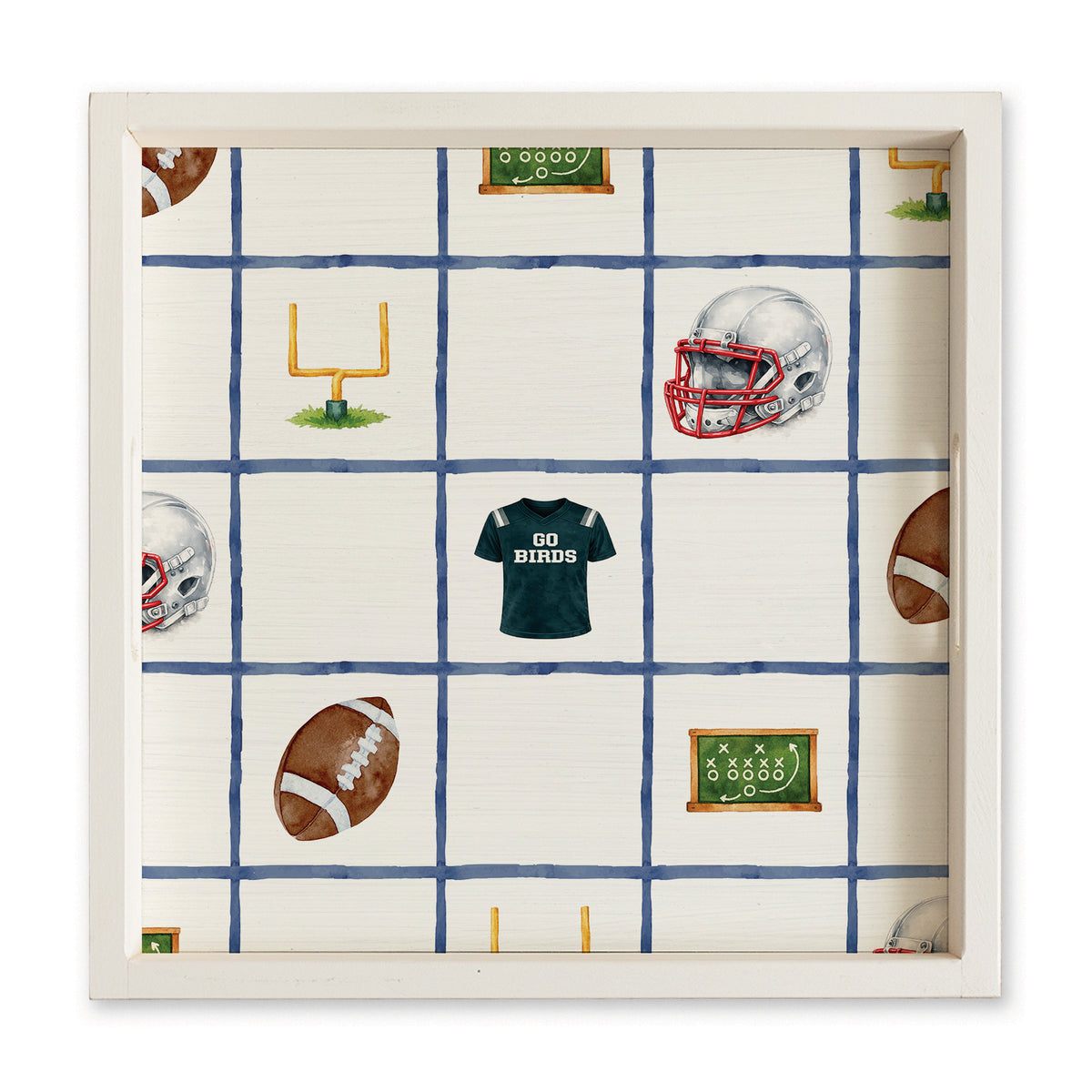 Birds Football Icons Serving Tray