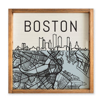 Boston City Map Serving Tray