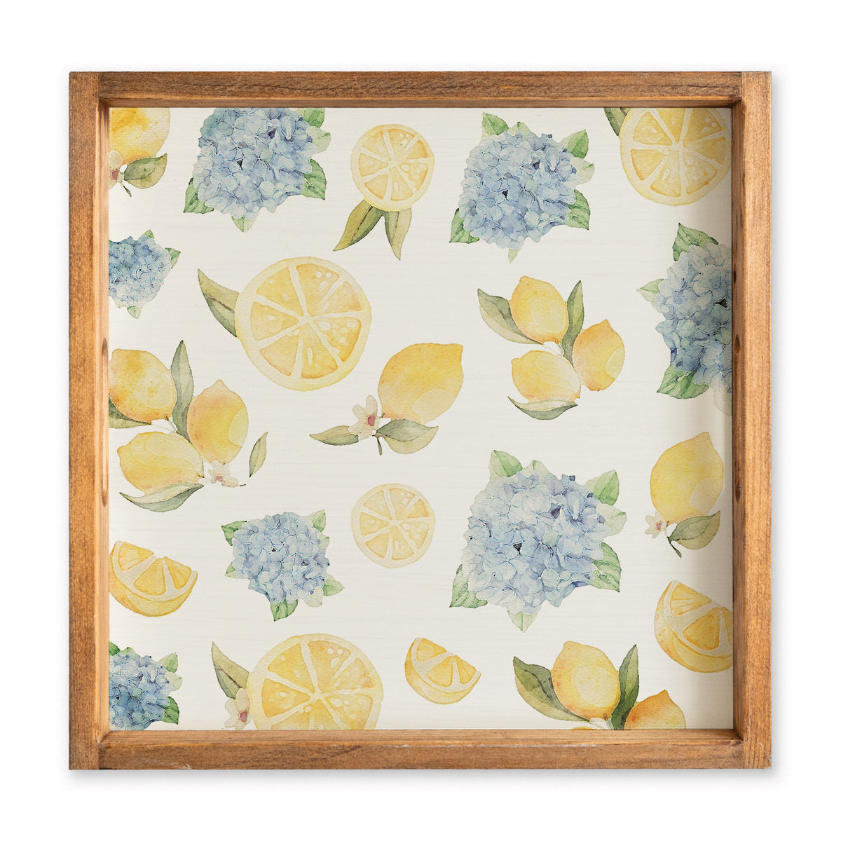 Hydrangea Lemon Serving Tray