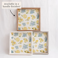 Hydrangea Lemon Serving Tray