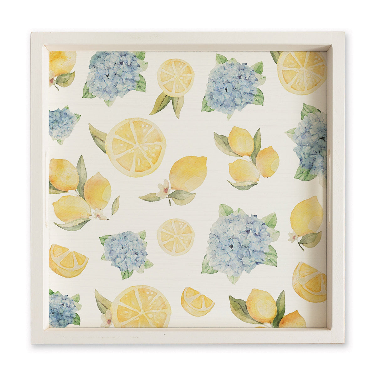 Hydrangea Lemon Serving Tray