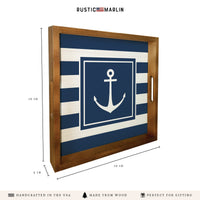 Anchor Stripes Serving Tray