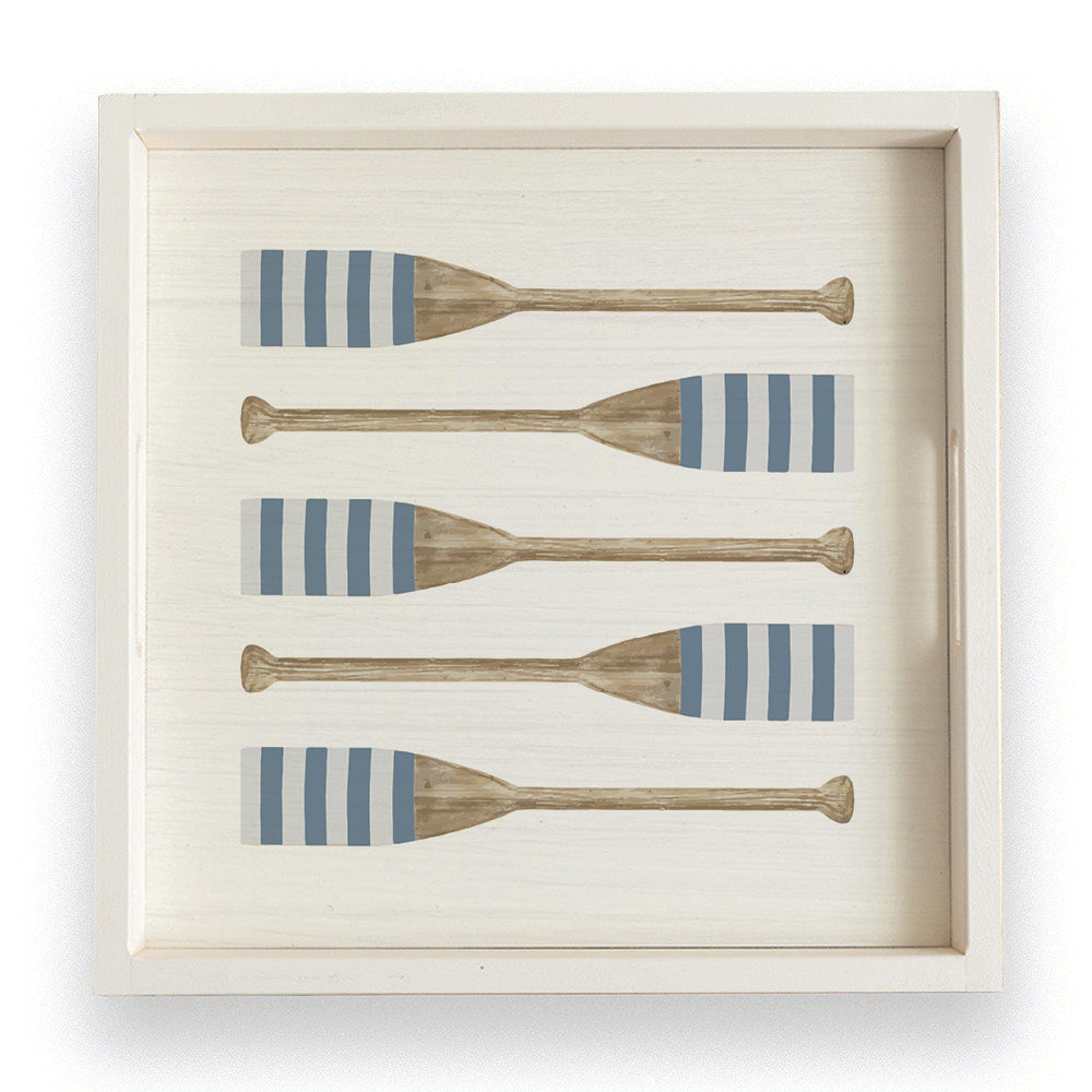 Striped Oars Serving Tray
