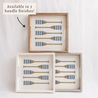 Striped Oars Serving Tray