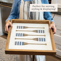 Striped Oars Serving Tray