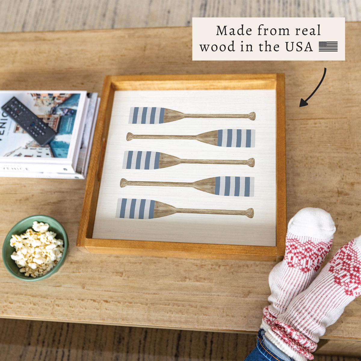 Striped Oars Serving Tray