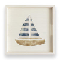 Watercolor Sailboat Serving Tray