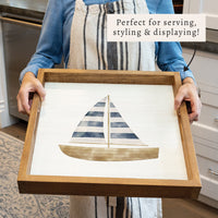 Watercolor Sailboat Serving Tray