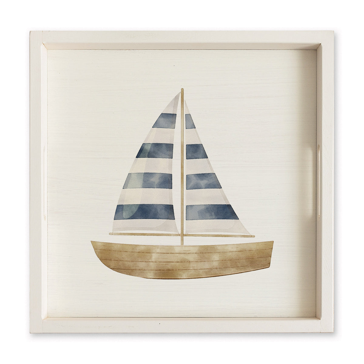 Watercolor Sailboat Serving Tray