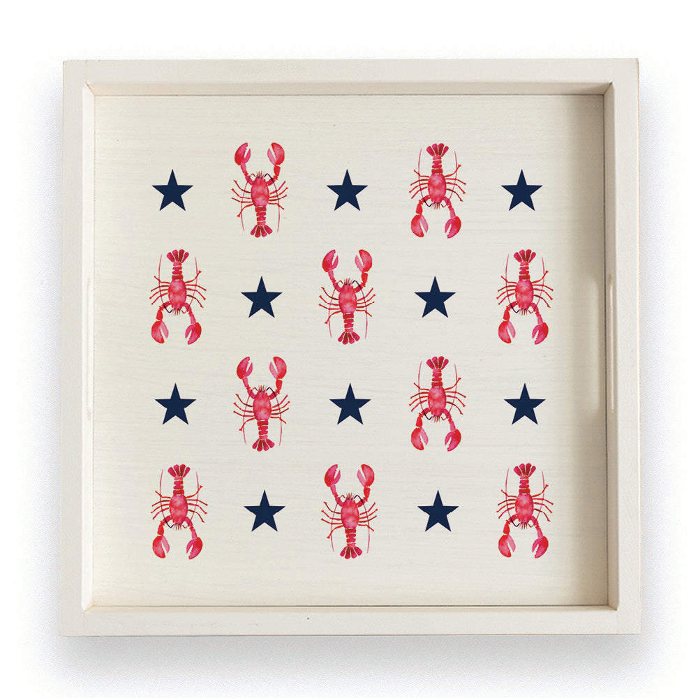 Patriotic Lobsters Serving Tray