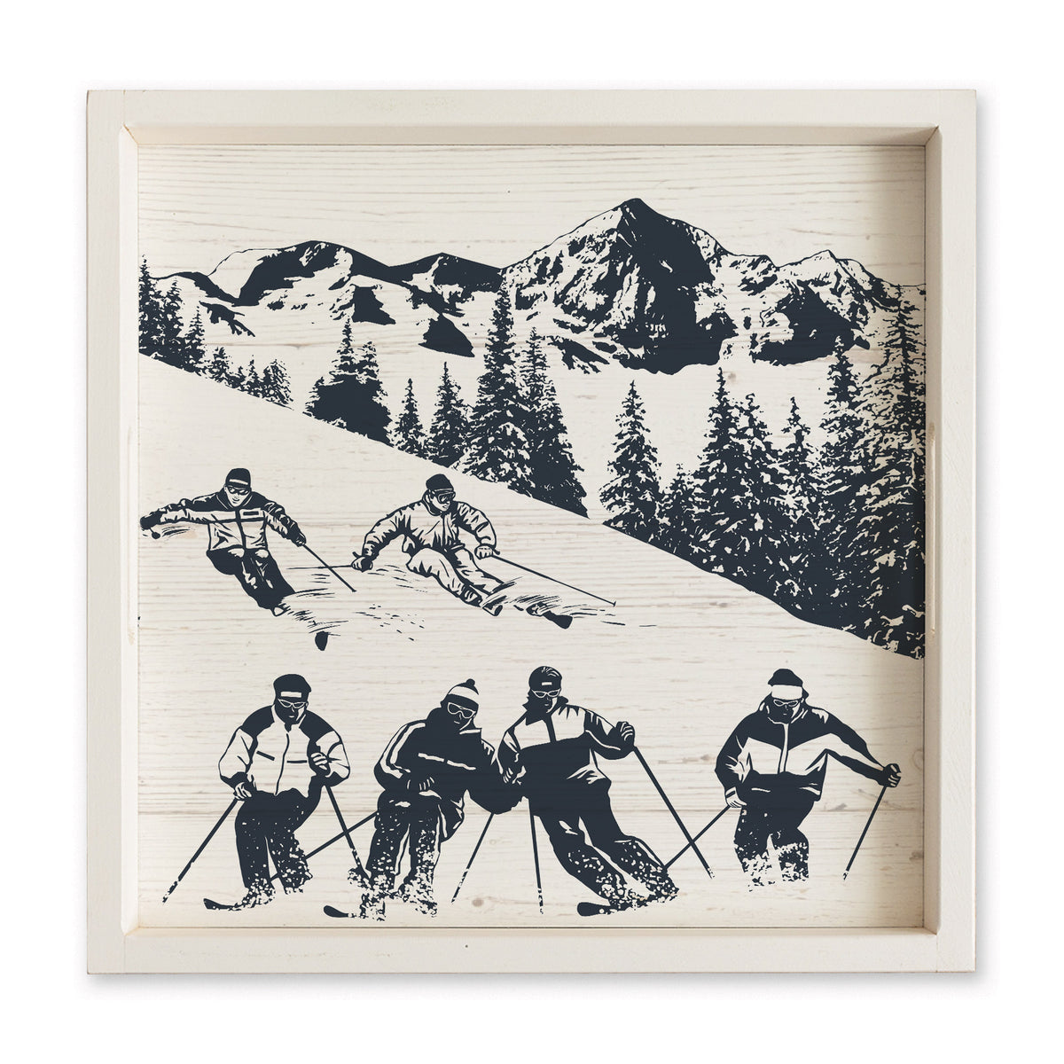 Retro Ski Run Serving Tray