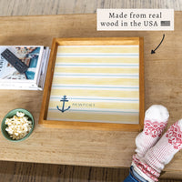Anchor Stripe Personalized Serving Tray
