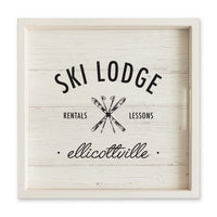 Ski Lodge Rentals Lessons Personalized Serving Tray