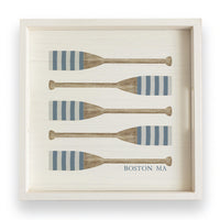 Striped Oars Personalized Serving Tray