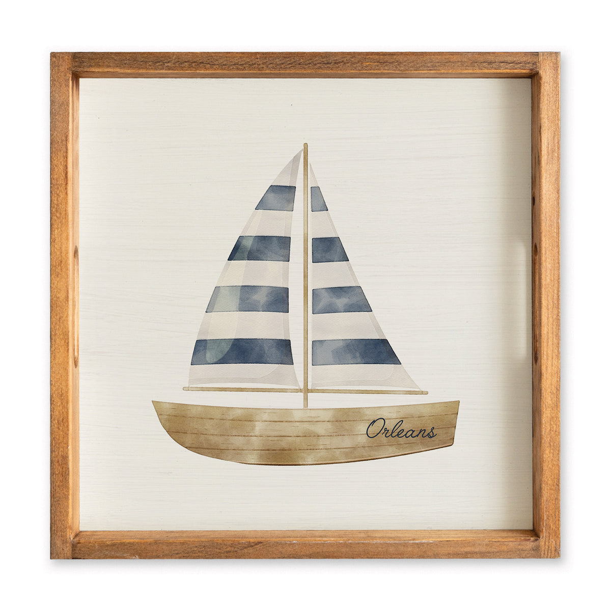 Watercolor Sailboat Personalized Serving Tray