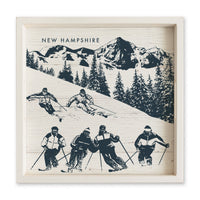 Retro Ski Run Personalized Serving Tray