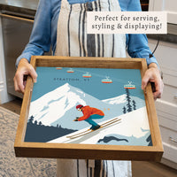 Bluebird Ski Day Personalized Serving Tray