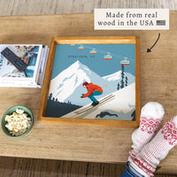 Bluebird Ski Day Personalized Serving Tray