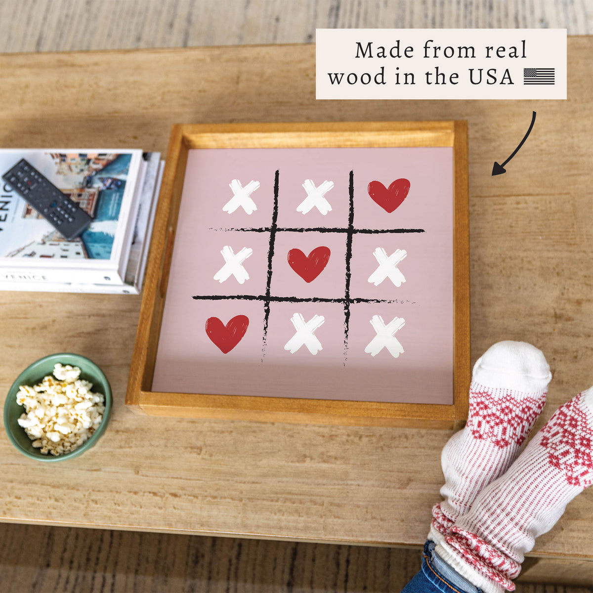 Heart Tic Tac Toe Serving Tray