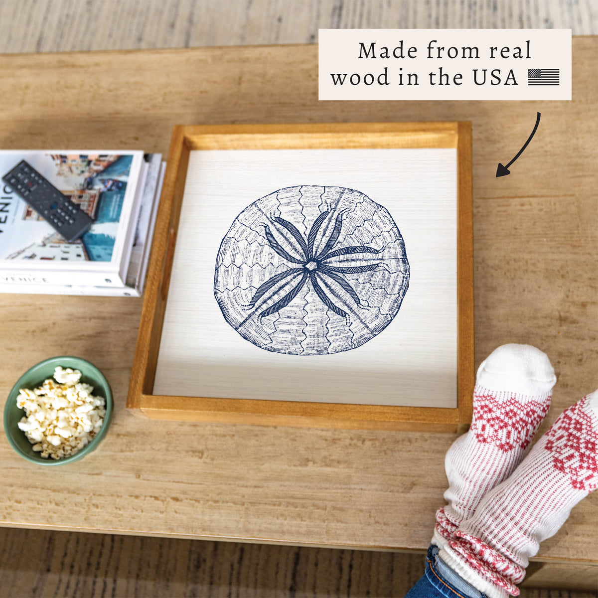 Sand Dollar Sketch Serving Tray