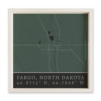 Map Fargo City Grid Serving Tray