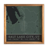 Map Salt Lake City City Grid Serving Tray