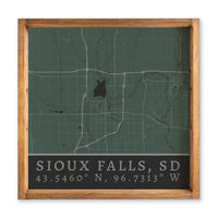 Map Sioux Falls City Grid Serving Tray