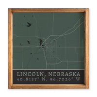 Map Lincoln City Grid Serving Tray