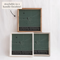 Map Lincoln City Grid Serving Tray