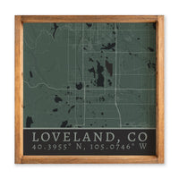 Map Loveland City Grid Serving Tray