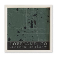 Map Loveland City Grid Serving Tray