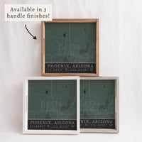 Map Phoenix City Grid Serving Tray