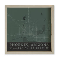 Map Phoenix City Grid Serving Tray