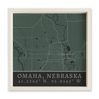 Map Omaha City Grid Serving Tray