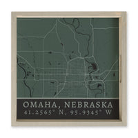Map Omaha City Grid Serving Tray
