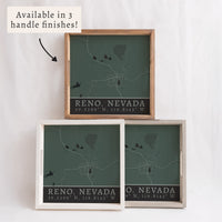 Map Reno City Grid Serving Tray