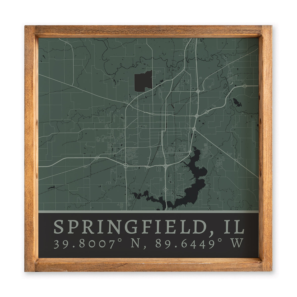 Map Springfield City Grid Serving Tray