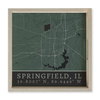 Map Springfield City Grid Serving Tray