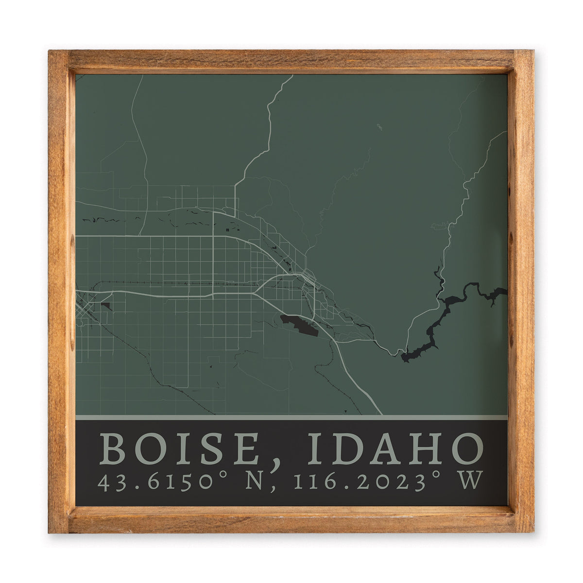 Map Boise City Grid Serving Tray
