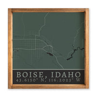 Map Boise City Grid Serving Tray