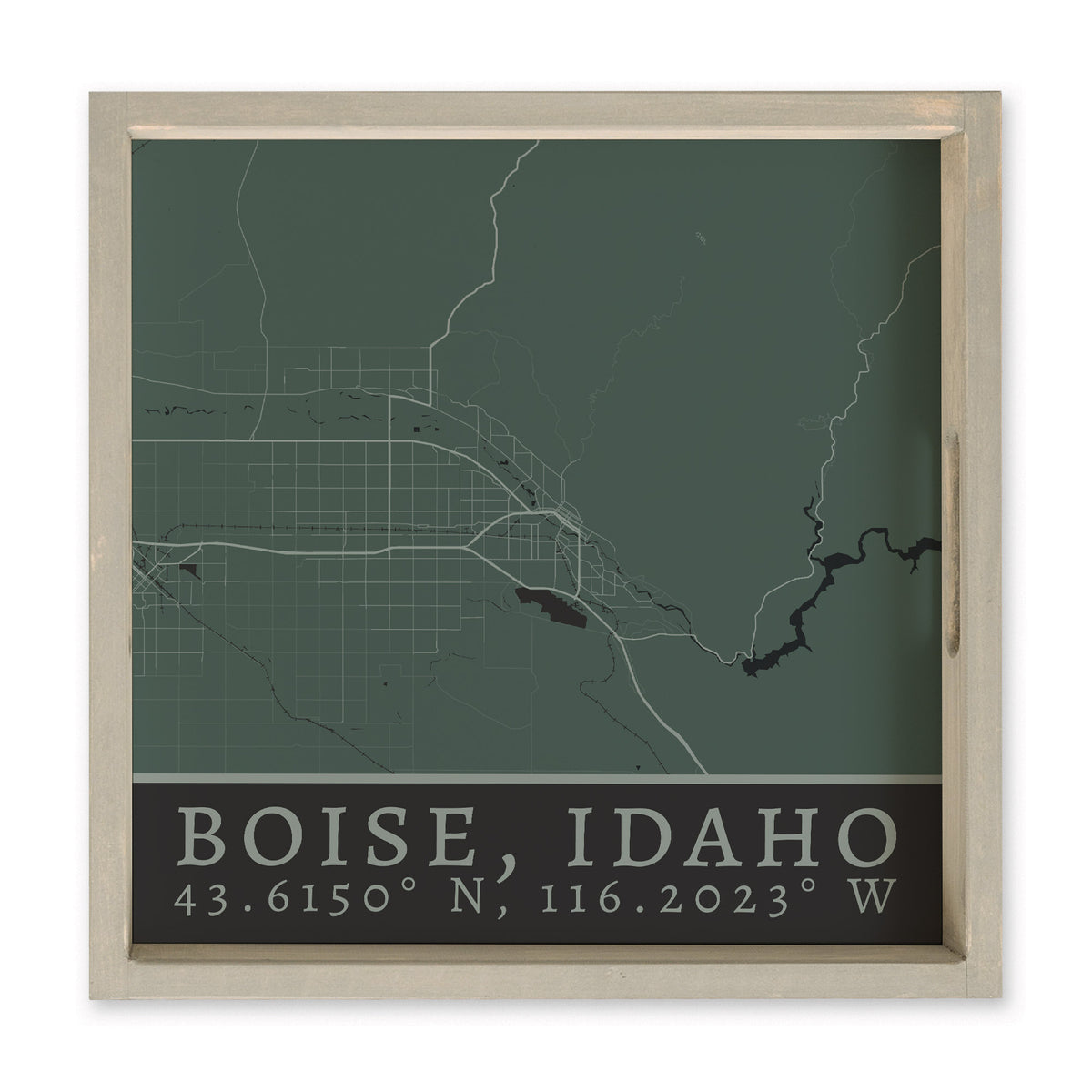 Map Boise City Grid Serving Tray