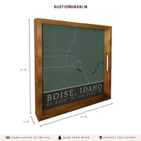 Map Boise City Grid Serving Tray