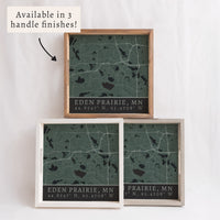 Map Eden Prairie City Grid Serving Tray