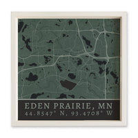 Map Eden Prairie City Grid Serving Tray