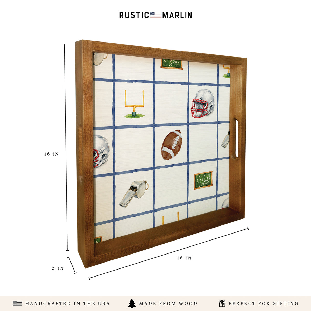 Game Day Football Icons Serving Tray