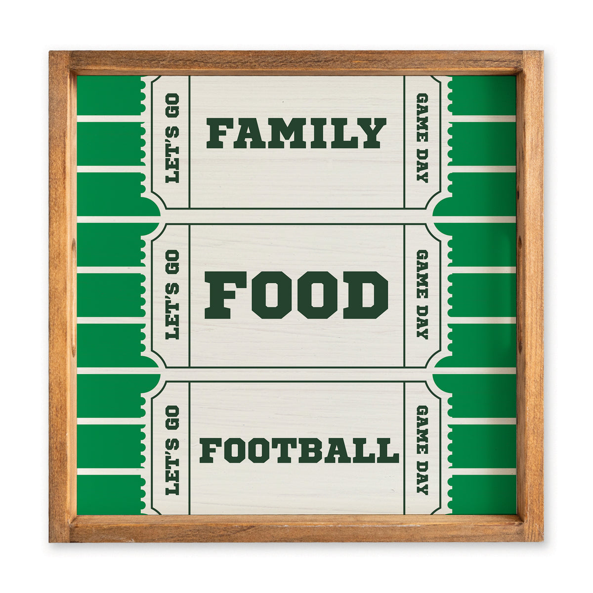 Family, Food, Football Ticket Serving Tray