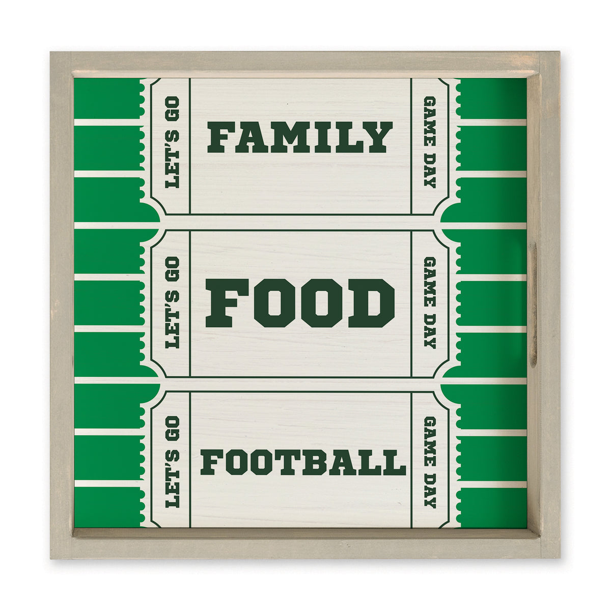 Family, Food, Football Ticket Serving Tray