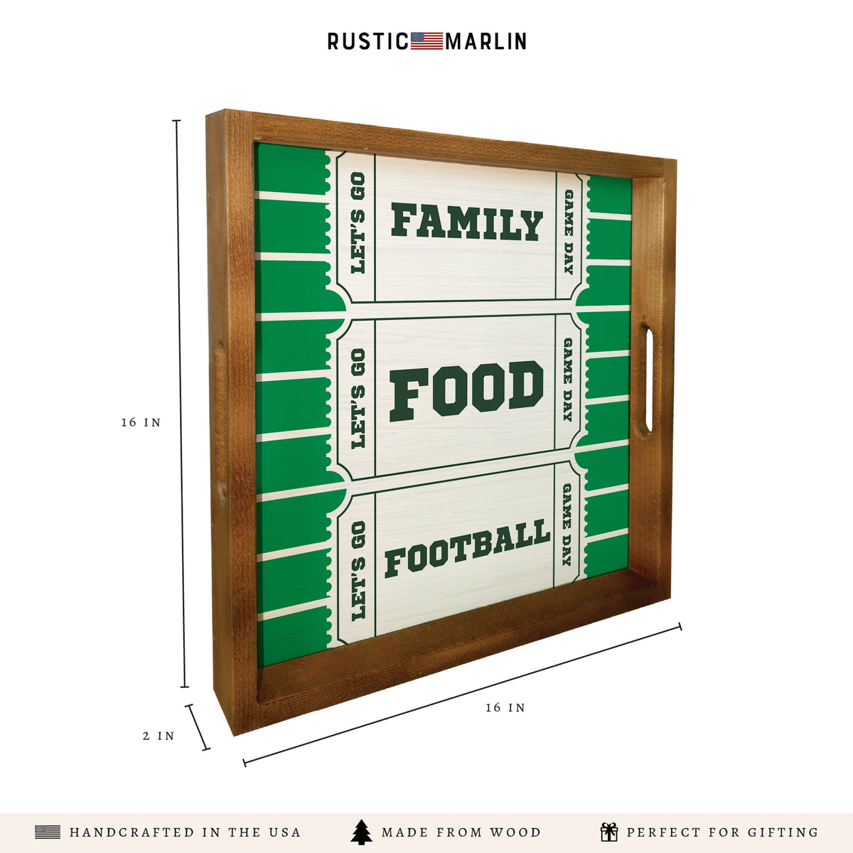 Family, Food, Football Ticket Serving Tray